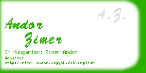 andor zimer business card